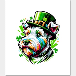 Lakeland Terrier Dog Celebrates Saint Patrick's Day Posters and Art